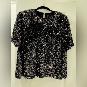 Sequin Top XL Black